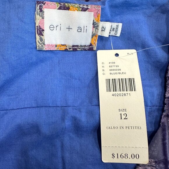 Eri + Ali Anthropologie Women's Velvet Sleeveless Shift Dress - Size 12 - NWT - Picture 4 of 5